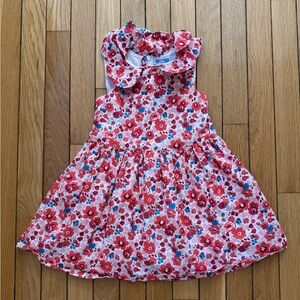 Jacadi Pink and Red Floral Kids Dress in Red and Pink Liberty Fabric